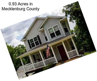 0.93 Acres in Mecklenburg County