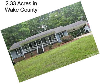 2.33 Acres in Wake County