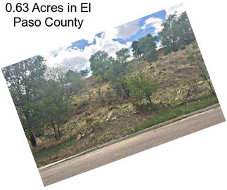 0.63 Acres in El Paso County