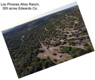 Los Pinones Altos Ranch, 300 acres Edwards Co.