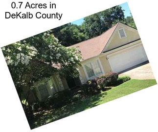0.7 Acres in DeKalb County