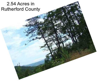 2.54 Acres in Rutherford County