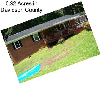 0.92 Acres in Davidson County