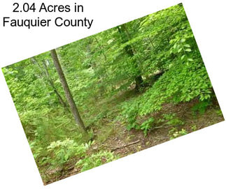 2.04 Acres in Fauquier County