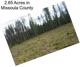 2.65 Acres in Missoula County