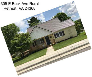 305 E Buck Ave Rural Retreat, VA 24368
