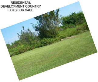 RESIDENTAIL DEVELOPMENT COUNTRY LOTS FOR SALE