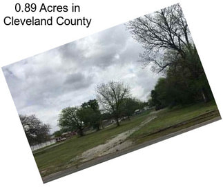 0.89 Acres in Cleveland County