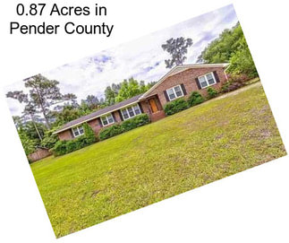 0.87 Acres in Pender County