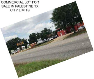 COMMERCIAL LOT FOR SALE IN PALESTINE TX CITY LIMITS