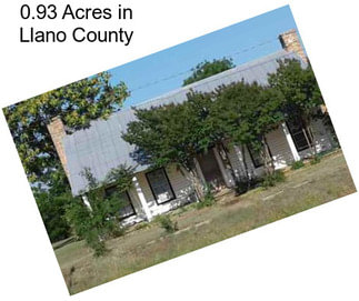 0.93 Acres in Llano County