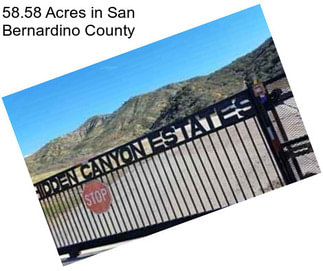 58.58 Acres in San Bernardino County