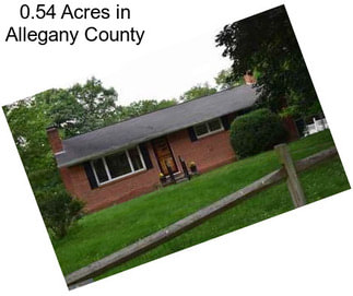 0.54 Acres in Allegany County