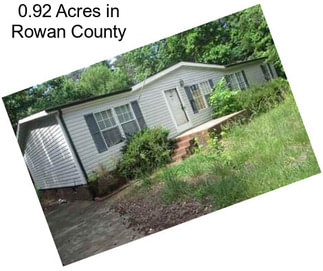 0.92 Acres in Rowan County