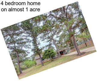 4 bedroom home on almost 1 acre