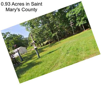 0.93 Acres in Saint Mary\'s County