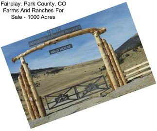 Fairplay, Park County, CO Farms And Ranches For Sale - 1000 Acres