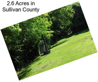 2.6 Acres in Sullivan County