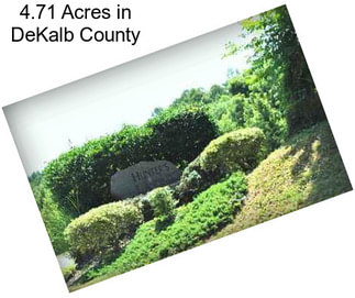 4.71 Acres in DeKalb County