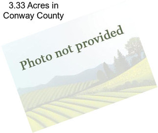 3.33 Acres in Conway County