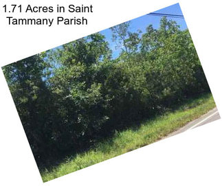 1.71 Acres in Saint Tammany Parish