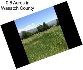 0.6 Acres in Wasatch County