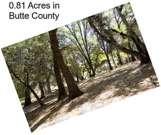 0.81 Acres in Butte County