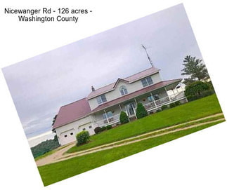 Nicewanger Rd - 126 acres - Washington County