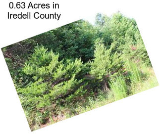 0.63 Acres in Iredell County