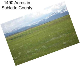 1490 Acres in Sublette County