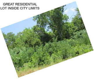 GREAT RESIDENTIAL LOT INSIDE CITY LIMITS