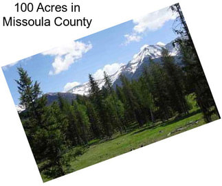 100 Acres in Missoula County