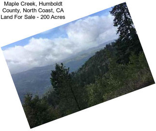 Maple Creek, Humboldt County, North Coast, CA Land For Sale - 200 Acres