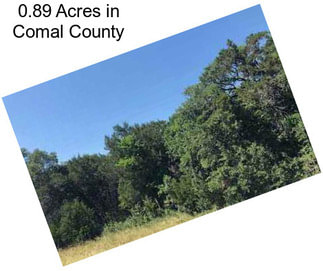 0.89 Acres in Comal County