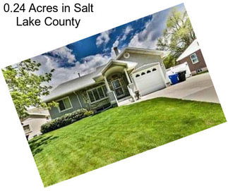 0.24 Acres in Salt Lake County