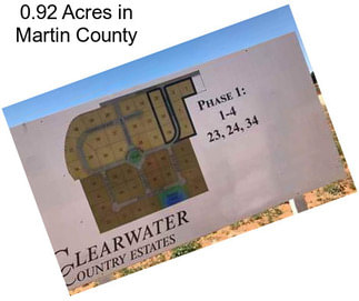 0.92 Acres in Martin County