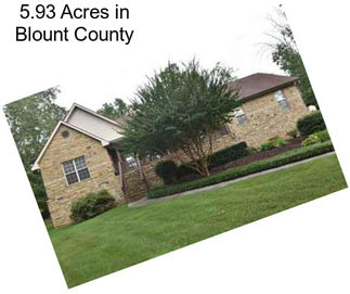 5.93 Acres in Blount County