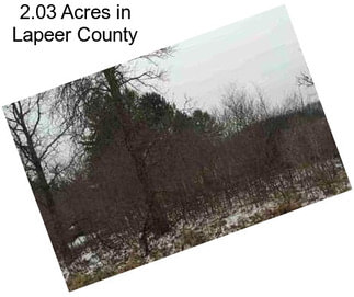 2.03 Acres in Lapeer County