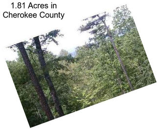 1.81 Acres in Cherokee County