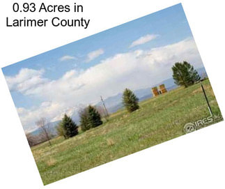 0.93 Acres in Larimer County