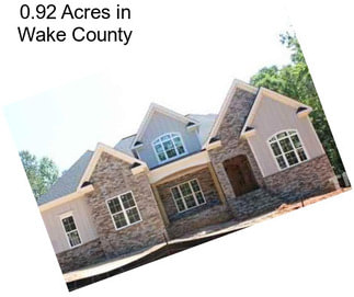 0.92 Acres in Wake County