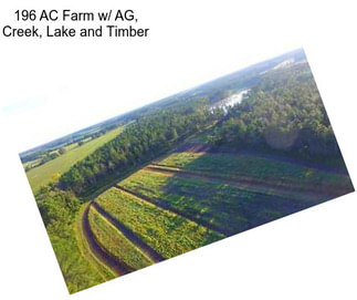 196 AC Farm w/ AG, Creek, Lake and Timber