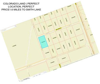 COLORADO LAND | PERFECT LOCATION, PERFECT PRICE1.6 MILES TO SMITH LAKE