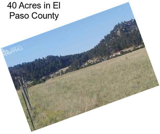 40 Acres in El Paso County