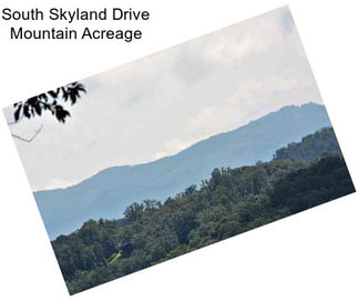 South Skyland Drive Mountain Acreage