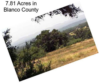7.81 Acres in Blanco County