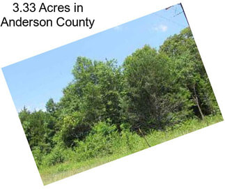 3.33 Acres in Anderson County