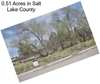 0.51 Acres in Salt Lake County