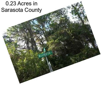 0.23 Acres in Sarasota County