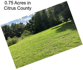 0.75 Acres in Citrus County